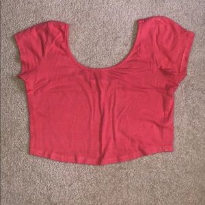 Peach crop top